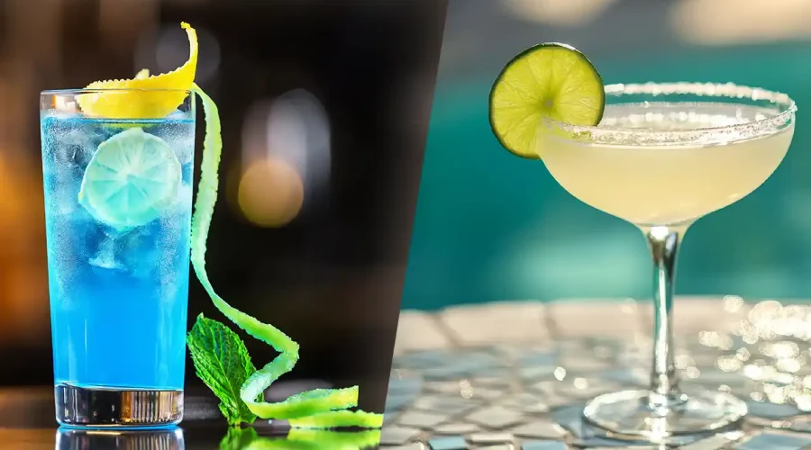 Blue Lagoon Margarita Cocktail, cocktail exotic si racoritor